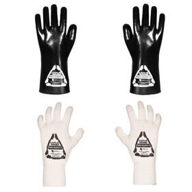 MIRA Safety HAZ-GLOVES CBRN Butyl Gloves in size small includes four gloves total